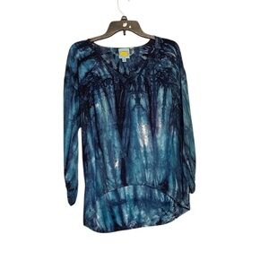 Blue Tie-Dye Women's Top size XS tunic